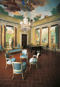 Giuseppe Maria Terreni (1739-1811) által 1777-1778-ban festett freskók a négy évszak szobájában, a Villa del Poggio Imperiale (Császárdomb villa), Firenze, Olaszország