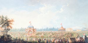 Race at Cascine, készítette: Giuseppe Maria Terreni (1739-1811), Olaszország