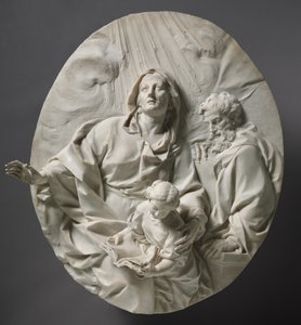 A Szűz nevelése, 1700 körül alkotó: Giuseppe Mazzuoli