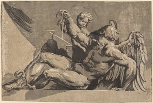 Szaturnusz alkotó: Giuseppe Nicolo Vicentino, after Giovanni Antonio Pordenone