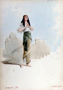 Giuseppe Palanti (1881-1946) Fenena jelmeze Giuseppe Verdi (1813-1901) operájában, a Nabucco először a Scala Nabucodonosor Múzeuma.