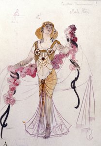 Mata Hari jelmez, amelyet Giuseppe Palanti (1881-1946) tervezett 1912-ben a „” Bacchus (Bacchus) és Gambrinus ” bálhoz. Scala Színház Múzeum Milánóban.