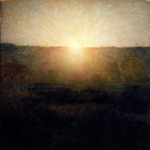 A felkelő nap festménye, Giuseppe Pellizza da Volpedo (1868-1907) 1904 Méret: 155x155 cm Római Modern Művészeti Galéria