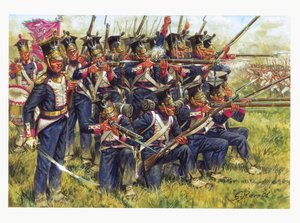 Első birodalom, német hadjárat: Első birodalom, német hadjárat: lengyel gyalogság a lipcsei csatában, 1813 októberében - Első birodalom, német hadjárat: lengyel gyalogság a lipcsei csatában (nemzetek csatája), 1813 októberében - Illusztráció: Giuseppe Rava alkotó: Giuseppe Rava