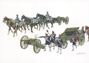 Első birodalom: Jean Baptiste de Gribeauval (1715-1789) Gribeauval tüzérségi rendszere, aki XV. Lajos alatt újjászervezte a tüzérséget - Első birodalom: a Gribeauval-rendszer 1765-től kezdve a francia tüzérségben bevezette a továbbfejlesztett technológiát  alkotó: Giuseppe Rava