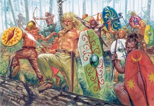 Horda német harcosok - Horda germán harcosok - alkotó: Giuseppe Rava