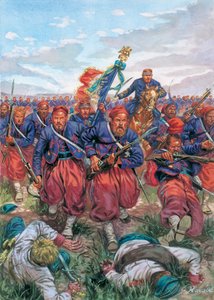 1859-es olaszországi hadjárat (második olasz függetlenségi háború): III. Napóleon francia hadseregének zoolferinói csatában 1859. június 24-én a zoolferinói csata során - Második olasz függetlenségi háború (francia-osztrák háború, osztrák-szardíniai háború alkotó: Giuseppe Rava