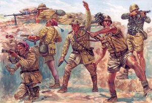 Második világháború: olasz bersaglieri Líbiában az olasz megszállás alatt 1934 és 1943 között - WWII: the italian Bersaglieri during italian occupation of Libya alkotó: Giuseppe Rava