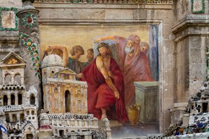 Keresztpályaudvar, majolika cserépből álló kálvária a 16-19. századból alkotó: Giuseppe Renato Greco