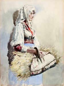 Olasz parasztasszony, 19. század vége-XX. század eleje.