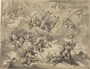 Apollo és a múzsák alkotó: Giuseppe Valeriani