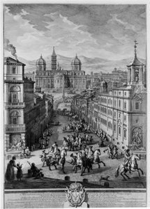 A Santa Maria Maggiore a Piazza delle Quattro Fontane felől alkotó: Giuseppe Vasi