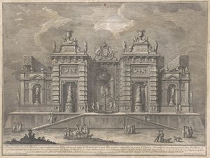 A Seconda Macchina az 1774-es chinea számára: Villa ókori műemlékekkel és „Giostra” játékkal