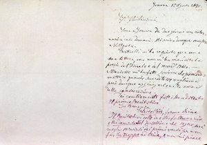 Giuseppe Verdi kézzel írt levele Antonio Ghislanzoninak, az Aida-librettók szerzőjének alkotó: Giuseppe Verdi