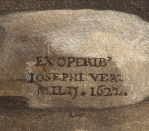 A művész aláírása, Születés, részlet, 1622