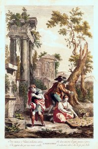 Az Ipar allegorikus ábrázolása. Giuseppe Zocchi (1711-1767) rajza 18. század. alkotó: Giuseppe Zocchi