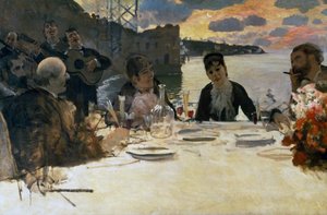 Ebéd a Posillipóban, 1879 körül (olaj, vászon) alkotó: Giuseppe or Joseph de Nittis