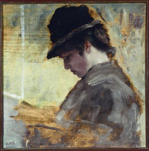 Az angol lány (olaj, vászon alkotó: Giuseppe or Joseph de Nittis