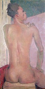 Hátulnézet egy fekete ülésről, 1937 alkotó: Glyn Warren Philpot