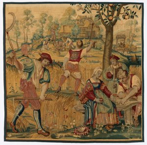 Nyár: Szüreti jelenet, 1600-as évek vége – 1700-as évek eleje.