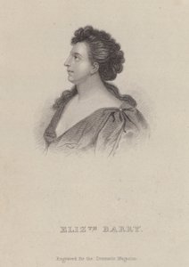 Elizabeth Barry, angol színésznő (metszet)