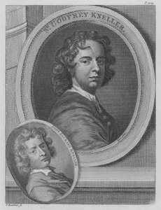 Sir Godfrey Kneller és John Zacharias Kneller, Angliában tevékenykedő német művészek (metszet) alkotó: Godfrey (after) Kneller