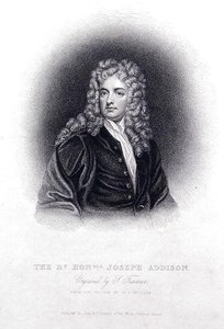 Az Rt Hon Joseph Addison (metszet) alkotó: Godfrey (after) Kneller