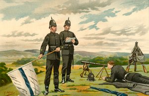 Az 1. Middlesex Victoria Rifles – Önkéntesek, 1890. alkotó: Godfrey Douglas Giles