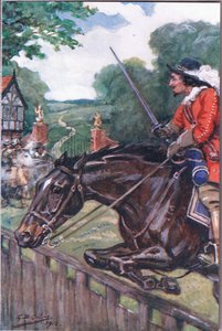 The Romance of Britonmarte: De ő centikkel megtisztította a tölgyfa táblát Adam Lindsay Gordon verseiből, T. N. Foulis kiadásában, 1912 alkotó: Godfrey Douglas Giles