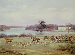 A South Cheshire-i vadászat a Combermere Parkban, 1904