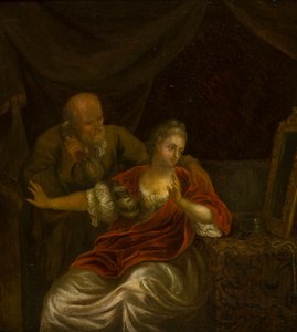 Egy ajánlat elutasítva, 1663-1706 körül (olaj, vászon) alkotó: Godfried (after) Schalken or Schalcken
