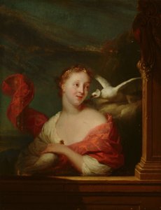 Fiatal nő galambokkal (Vénusz?) alkotó: Godfried Schalcken