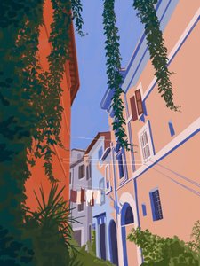 Bájos európai utca alkotó: Goed Blauw