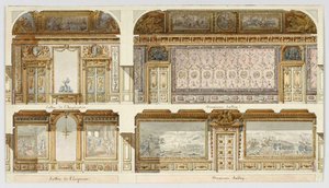 Dekorációs projekt a Versailles-i palota császár és császárné apartmanjaihoz. alkotó: Gondoin