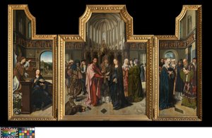 A Colibrant Triptichon, 1517 körül (olaj, panel) alkotó: Goossen van der (1465-c.1538) Weyden