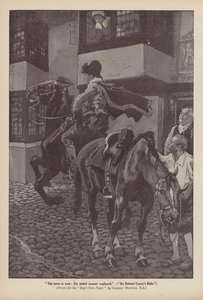 Sir Robert Carey lovaglása (litográfia) alkotó: Gordon Frederick (after) Browne