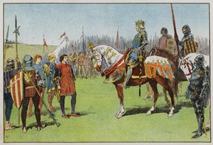 V. Henrik az agincourti csata előtt (színes litó) alkotó: Gordon Frederick Browne