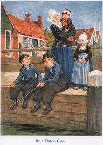 Holland: Egy holland csatorna mellett alkotó: Gordon Frederick Browne