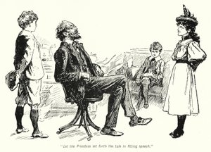 Illusztráció: A kincskeresők története, E Nesbit (litho) alkotó: Gordon Frederick Browne