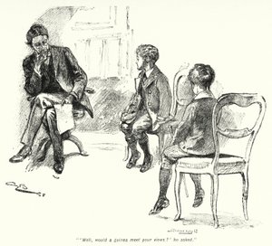 Illusztráció: A kincskeresők története, E Nesbit (litho) alkotó: Gordon Frederick Browne