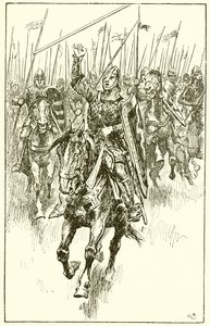 Normans rohamozni a hastingsi csatában alkotó: Gordon Frederick Browne