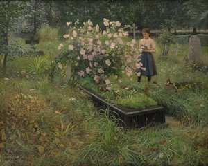 Temetői jelenet alkotó: Gottfrid Kallstenius