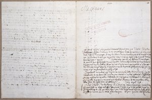 Leibniz 1700. február 8-i párizsi Academie des Sciences felvételéről írt levelének első oldala alkotó: Gottfried Wilhelm Leibniz