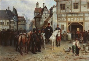 Blücher tábornok a kozákokkal Bautzenben, 1885