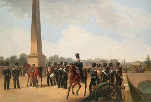 Életmentő ezred a Gatchina-i Connetable téren alkotó: Gottfried Willewalde