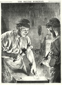 Bejutni az ék vékony végébe, vagy "ütni, amíg a vas forró" (metszet) alkotó: Gourlay Steel