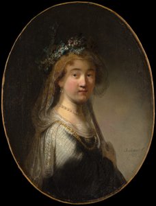 Egy fiatal nő, mint pásztorlány. alkotó: Govaert Flinck