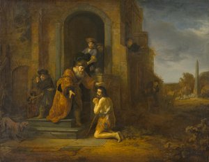 A tékozló fiú visszatérése, 1640-1642 körül alkotó: Govaert Flinck