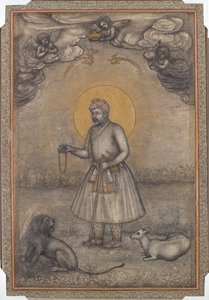 Az idős Akbar portréja, c. 1640-1650.