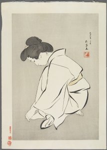 Lábkörmöket vágó nő, 1929 után alkotó: Goyo Hashiguchi